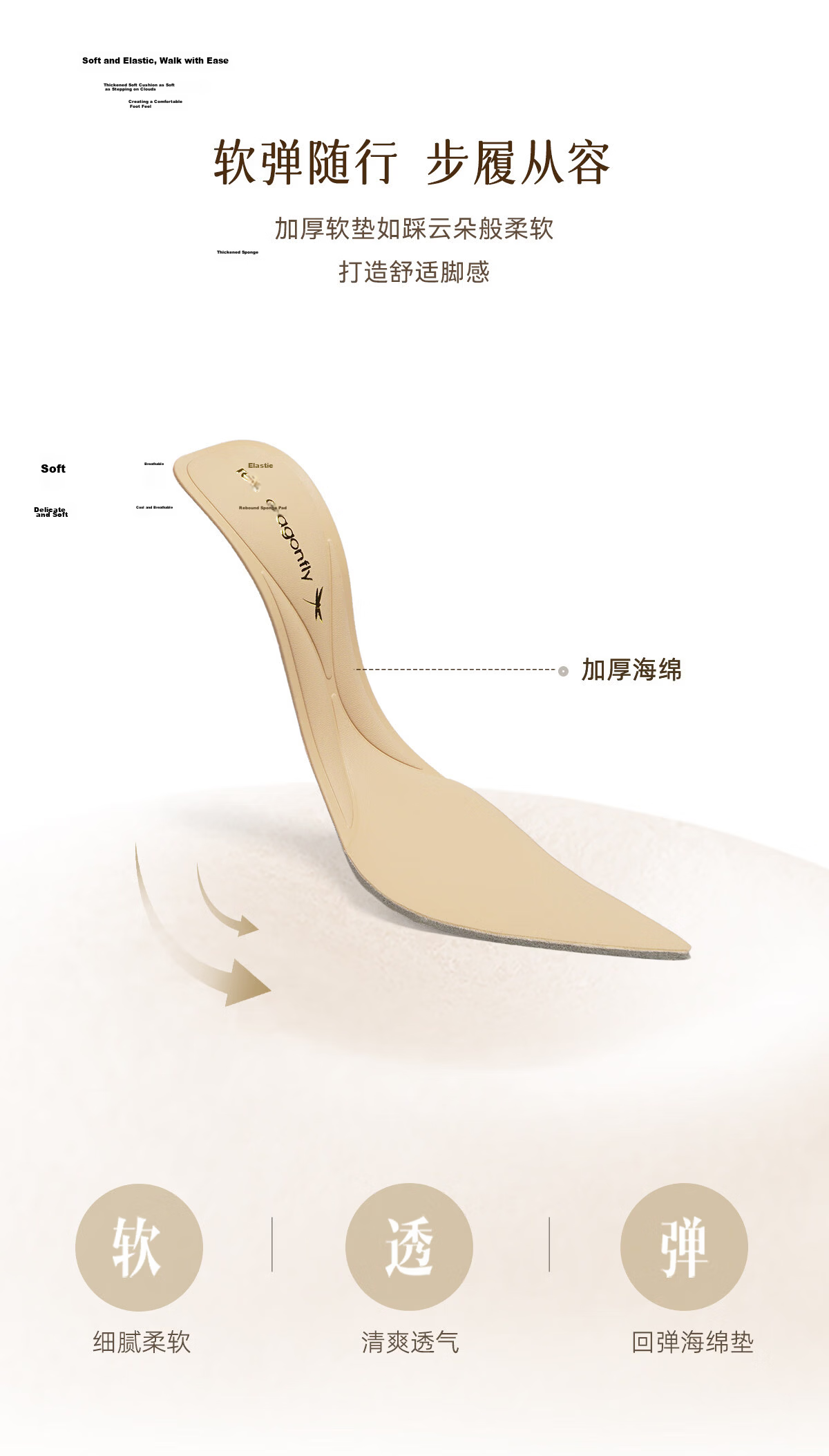 Red Dragonfly Pointed Toe High Heel Thin Heel Spring 2026 Women's Leather Professional Pumps WZB16250 Black Size 39 7