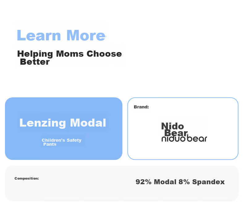 Nido Bear Children's Safety Shorts Girls Summer Thin Modal Underwear Anti-Exposure 2-in-1 Leggings 24