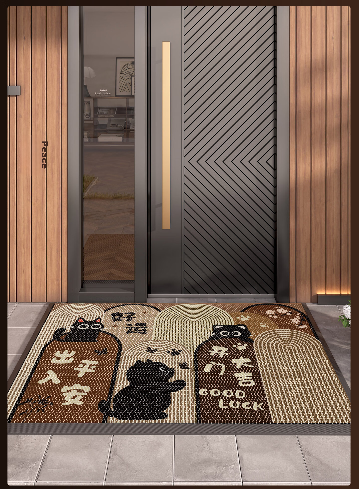 Fengliang Entrance Door Mat Elastic King High-End Villa Carpet Non-Slip Dirt-Resistant Floor Mat 17