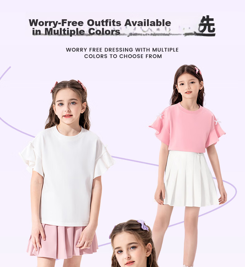 Mark Fairwhale Pleated Skirt Girls Short Skirt School Style Summer 2026 New JK Skirt Children's Sports Skirt White 130 12