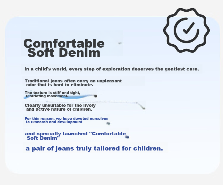 ASK JUNIOR Kids Pants 2026 Autumn Jacquard Denim Jeans Girls Casual Long Pants Flared Dark Blue 140 3