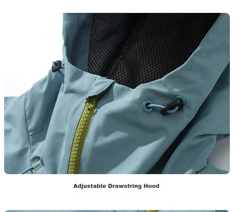 JEEP SPIRIT Outdoor Hooded Jacket for Women, Autumn And Winter Couple's Windproof And Waterproof Mountaineering Jacket, Men's Peacock Blue, Size L 34