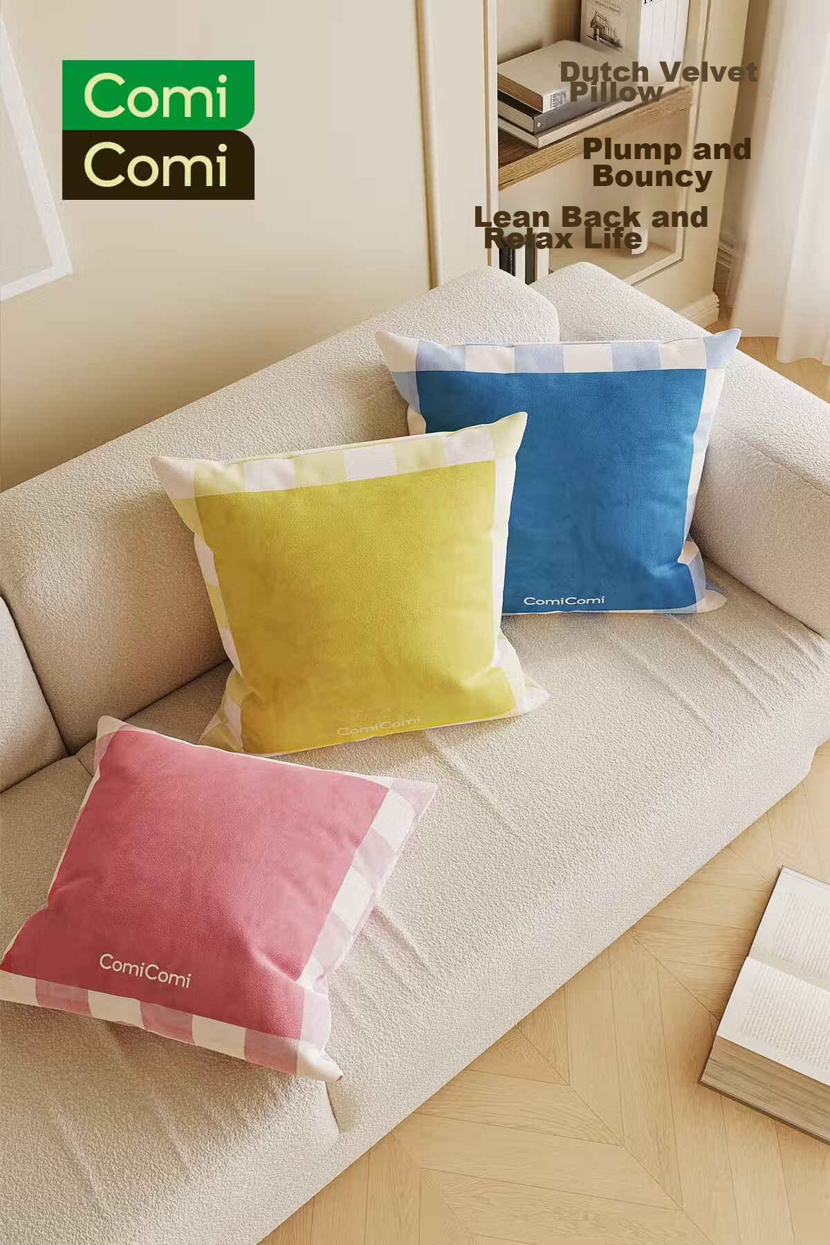 COMICOMI Sofa Cushion Luxury Living Room Pillow with Removable Cover and Insert 45x45cm 1