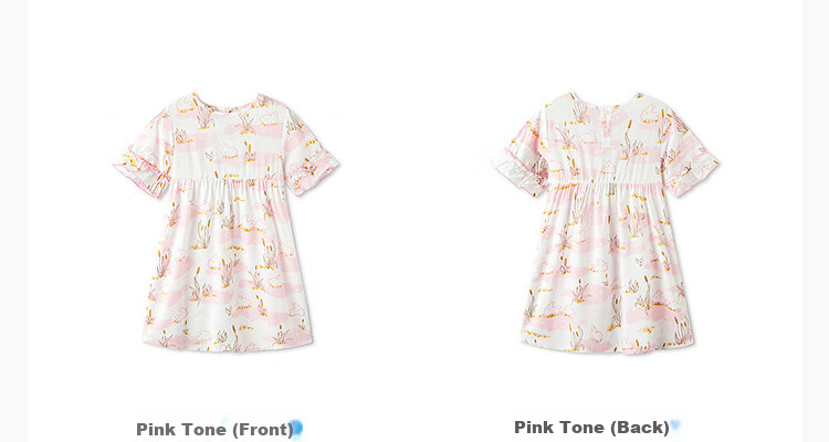 Balabala Baby Dress Summer Girls Nightgown Air Conditioning Clothes Anti-Cold Children's Home Dress Sweet Cute 17