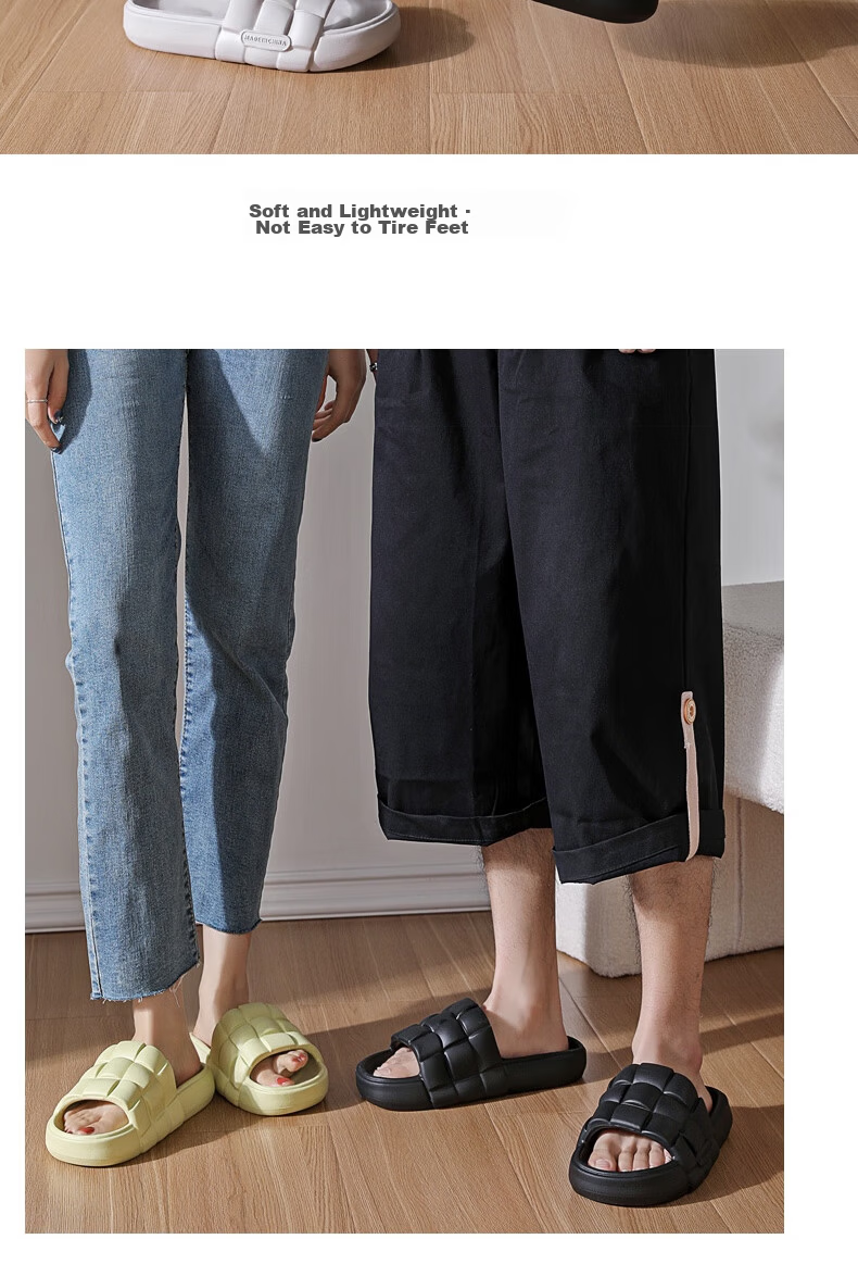 Huamei Thick-Soled Soft and Elastic Home Comfort Lightweight Non-Slip Odor-Resistant Couple Slippers HM2515 9