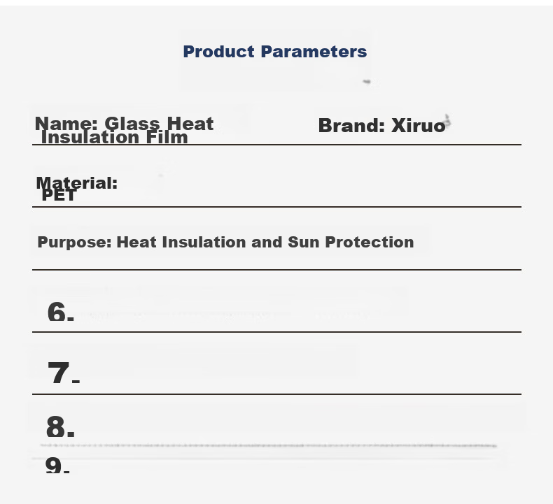 Xiruo Window Sunshade Heat Insulation Film UV Protection Glass Sticker Light Blocking Balcony Privacy One-Way Vision Film 10
