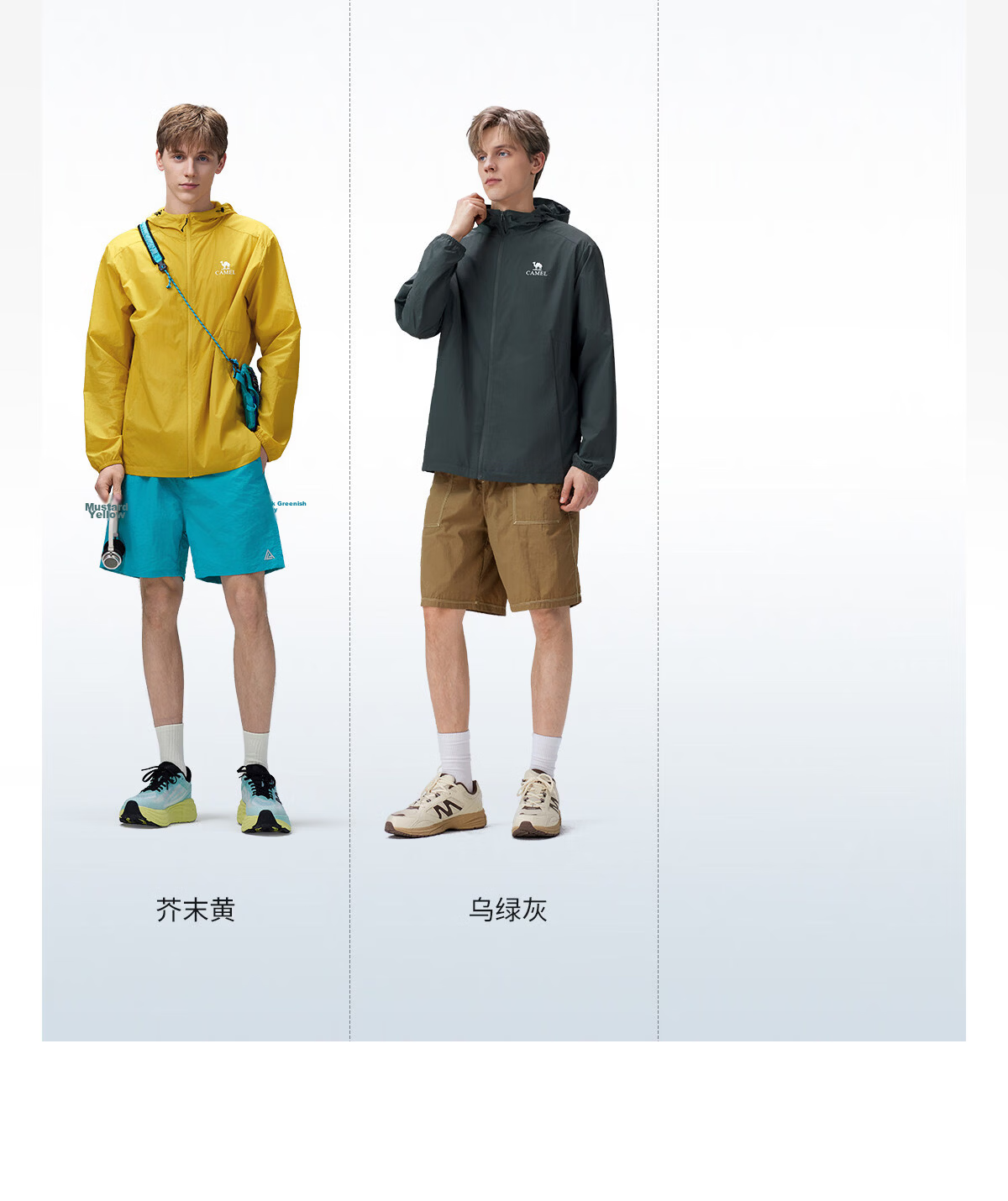 CAMEL Outdoor Original Yarn Sun Protection Jacket 2026 Spring Summer New Men's UPF1000 Cooling Water-Repellent Sports Jacket 17