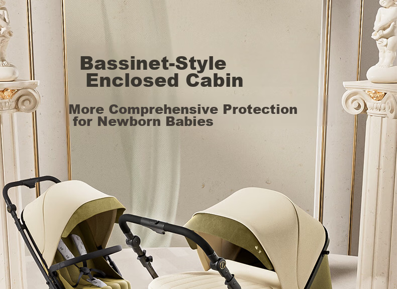DearMom Baby Stroller Roman Holiday Reversible Foldable Lightweight High Landscape Shock Absorption Pushchair 10
