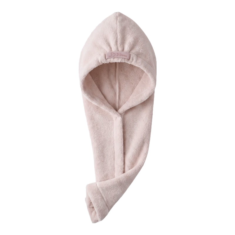 Sanli x JDear JD Collaboration [Li Xiaoran Same Style] Plush Quick-Dry Hair Cap Super Absorbent Antibacterial Thickened Pink