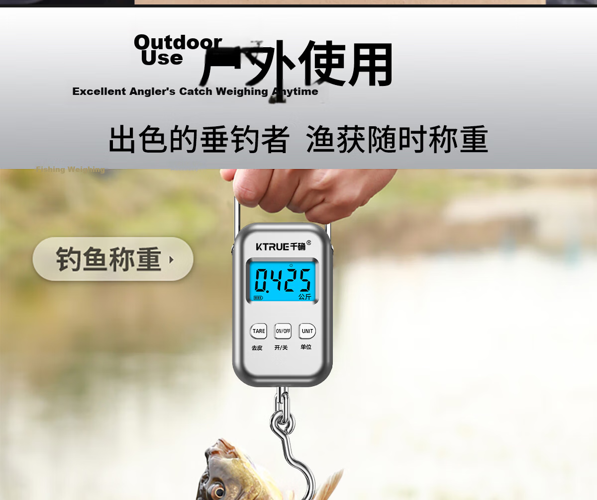 Qianque Portable Electronic Scale 100 Jin Precision Commercial Home Food Weighing Portable Spring Scale Fish Scale Kitchen Rechargeable 26