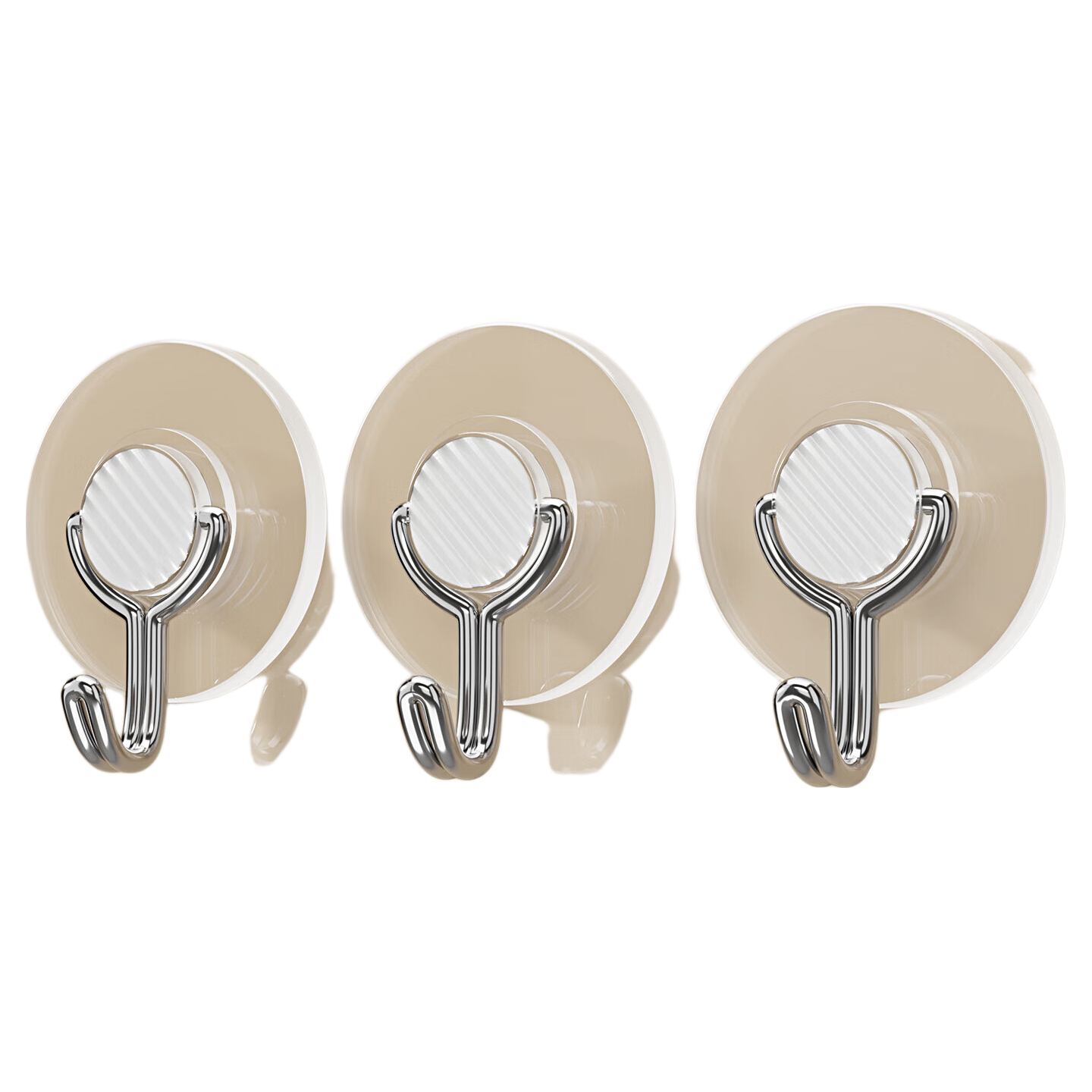 Baicaoyuan Strong Adhesive No-Drill Heavy-Duty Transparent Wall Hook for Dormitory Bathroom Kitchen