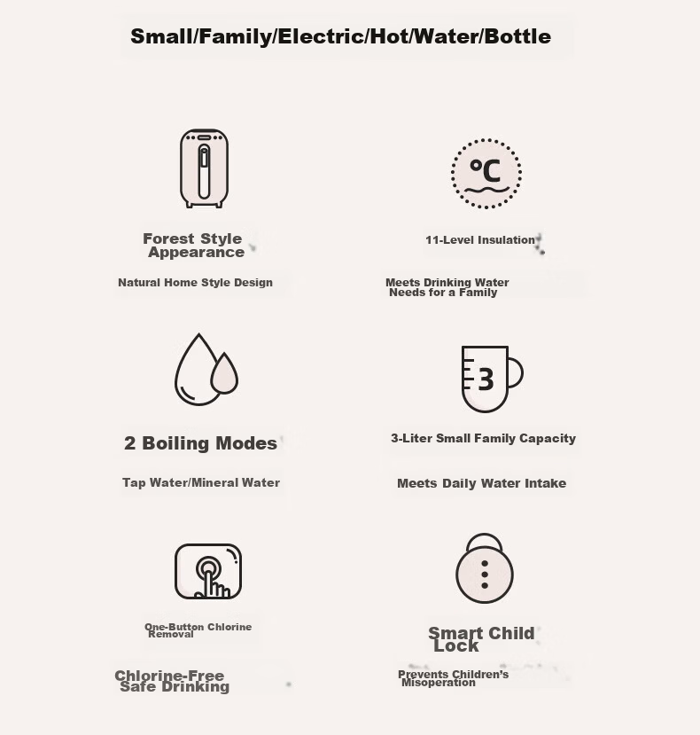 Bear Instant Hot Water Dispenser Home Small Desktop Water Heater Fast Heating Electric Kettle 1-Second Quick Heat YSJ-E20T1 [4L Antibacterial Light-Shielding Large Water Tank] 2