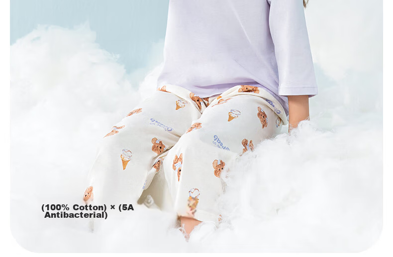 YING BO LUN Girls' Pajamas, Spring And Summer Thin Style, Children's Home Wear, Girls' Summer Air Conditioning Clothes, 20892 Light Pink, Size 160 3