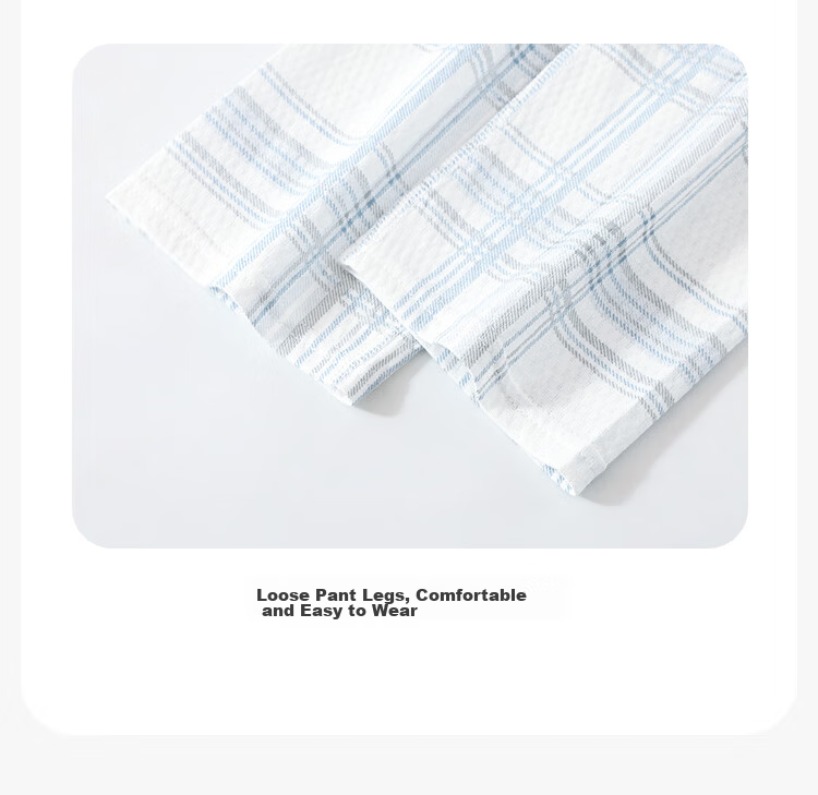 Yiershuang Boys' Cotton Mesh Pajama Set Spring Summer Kids' Homewear Breathable Air-Conditioned Outerwear for Older Boys and Teenagers 14