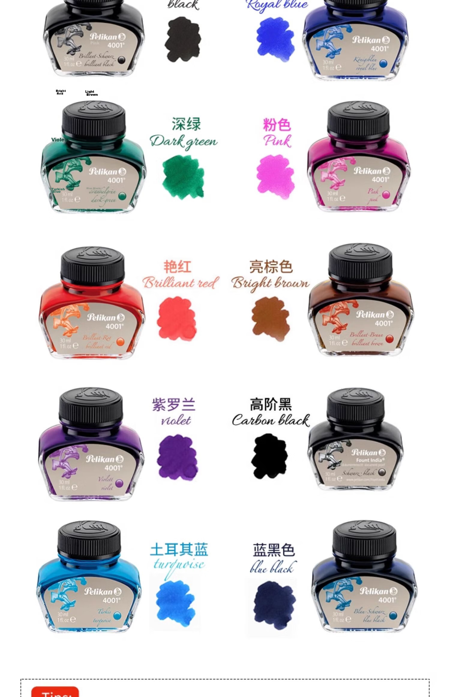 Pelikan Non-Carbon Ink Fountain Pen Ink 62.5ml Blue-Violet 4001 5