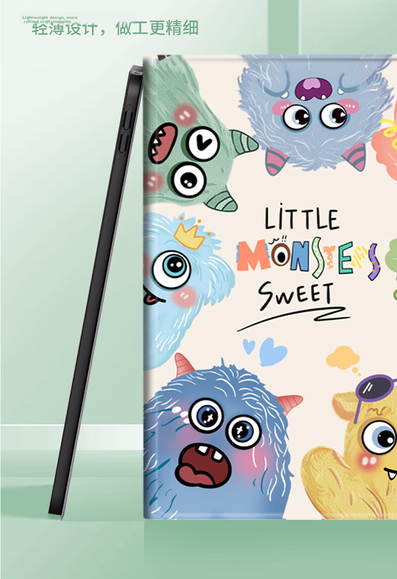 Jiangming Compatible with Honor Tablet GT Pro, 12.3-Inch Protective Case for 2024 Model Tablet, Snapdragon Protective Case, Full Coverage, Slim, Shockproof, Scratch-Resistant, Creative Cartoon Cute Painted Leather Cover 3