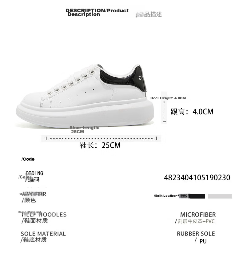 Daphne Popular White Sneakers for Women 2026 Spring New Versatile Sports Casual Shoes White Pink Size 37 4