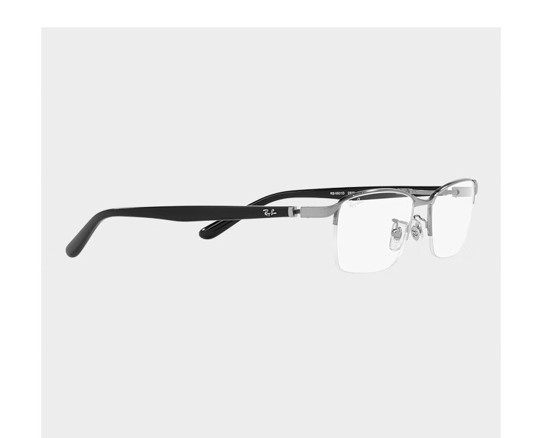RayBan Optical Frame Rectangular Style for Men And Women, Myopia Glasses Frame 0RX6501D 2503 Matte Black Frame Size 55 Gift 2