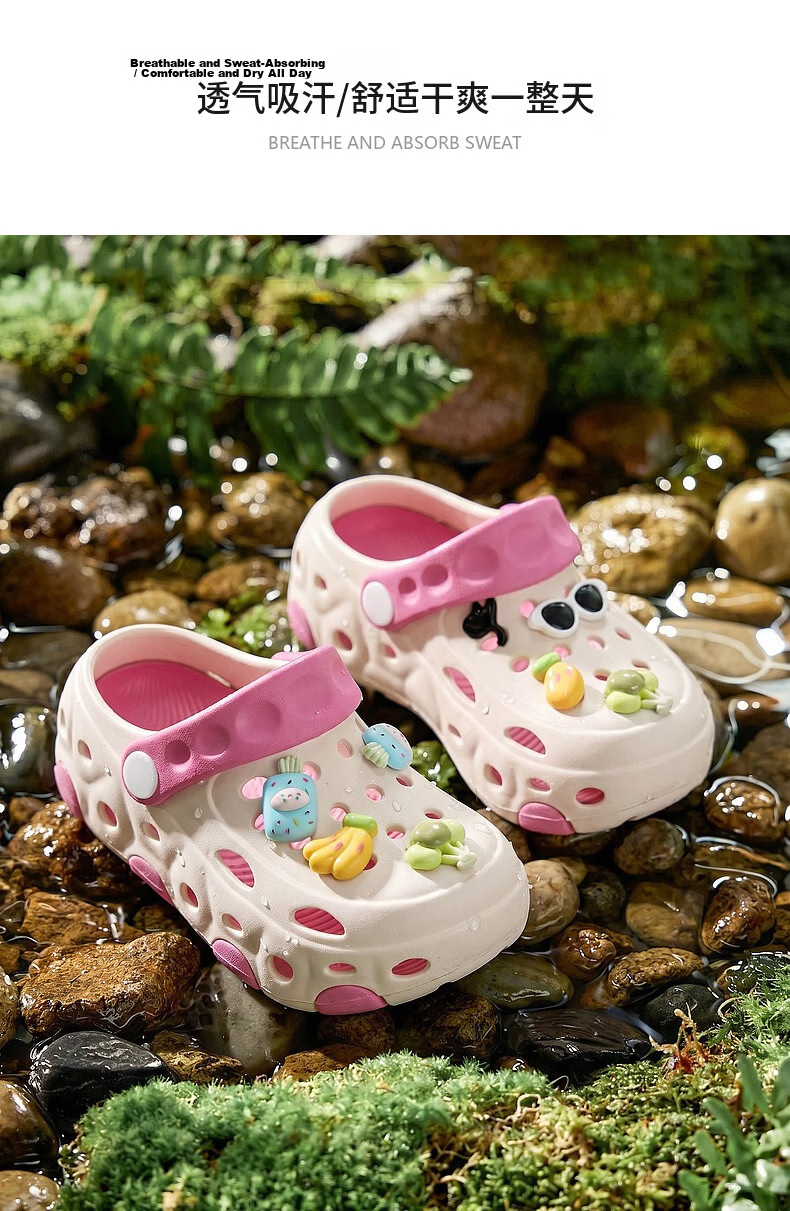 YUZHAOLIN Kids Clog Shoes Boys Girls Lightweight Closed-Toe Sandals for Students 16