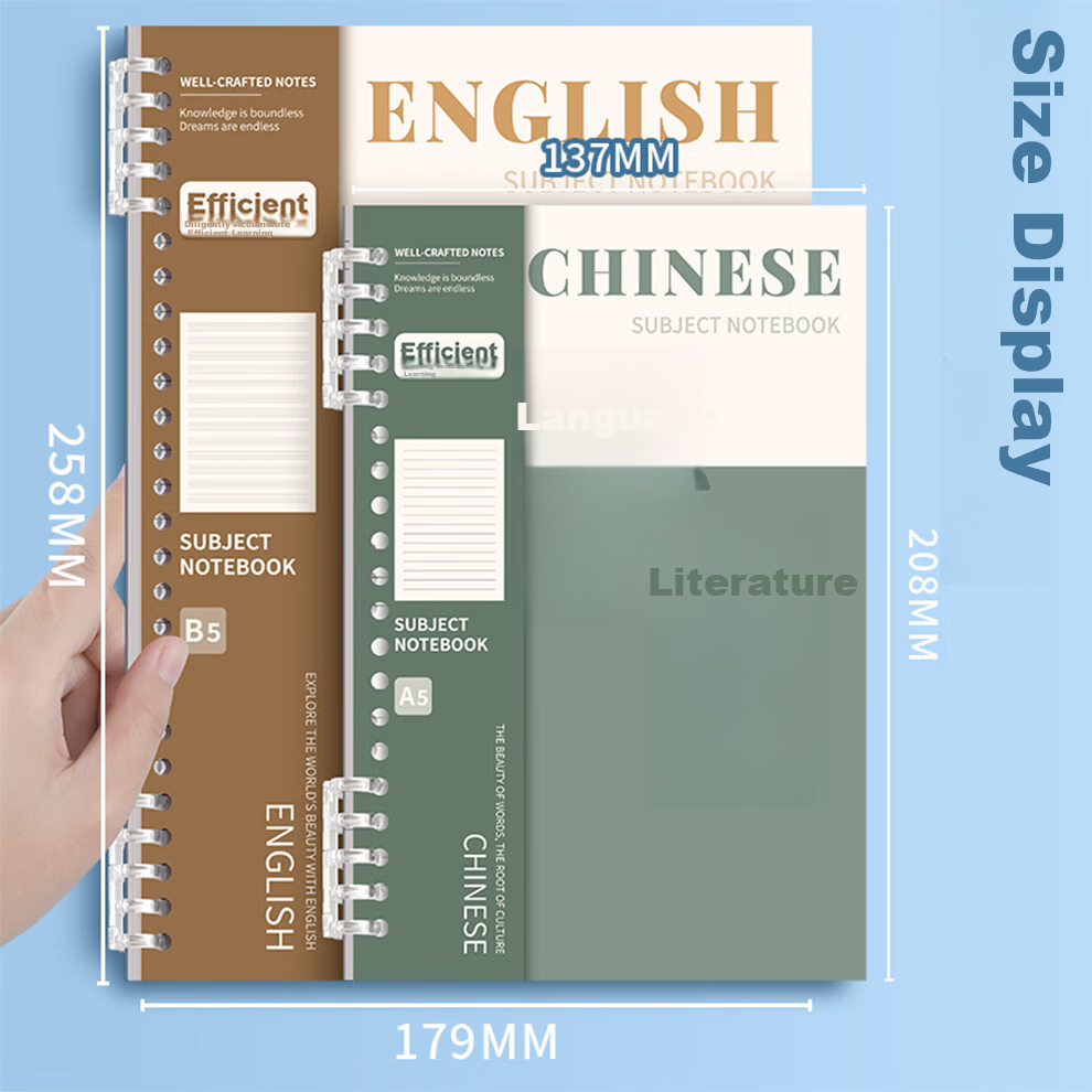 Zuolanzhe Back-to-School Essential A5 Thickened Loose-Leaf Notebook for Middle and High School Students Detachable Refill History Subject Notebook 8