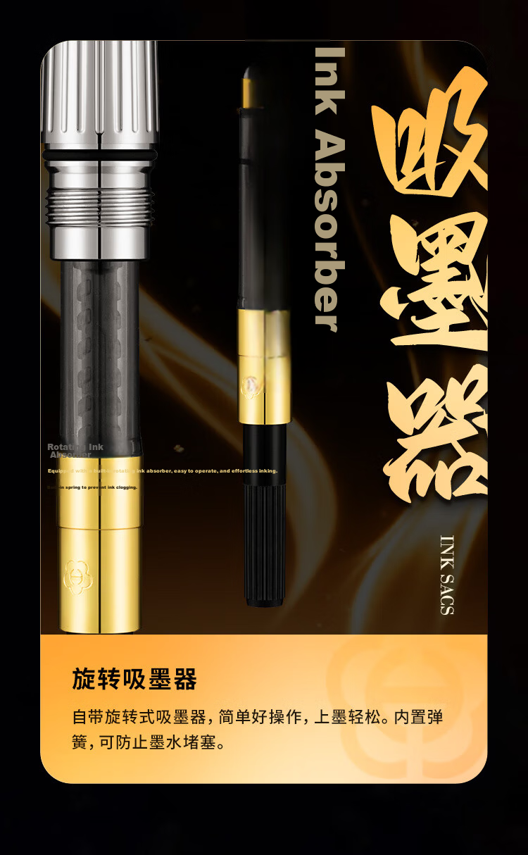 HERO E525 Series Luxury Fountain Pen Signature Pen Court Black Wall Gift Box High-End Business Gift Birthday Present Blue Gold Clip 11
