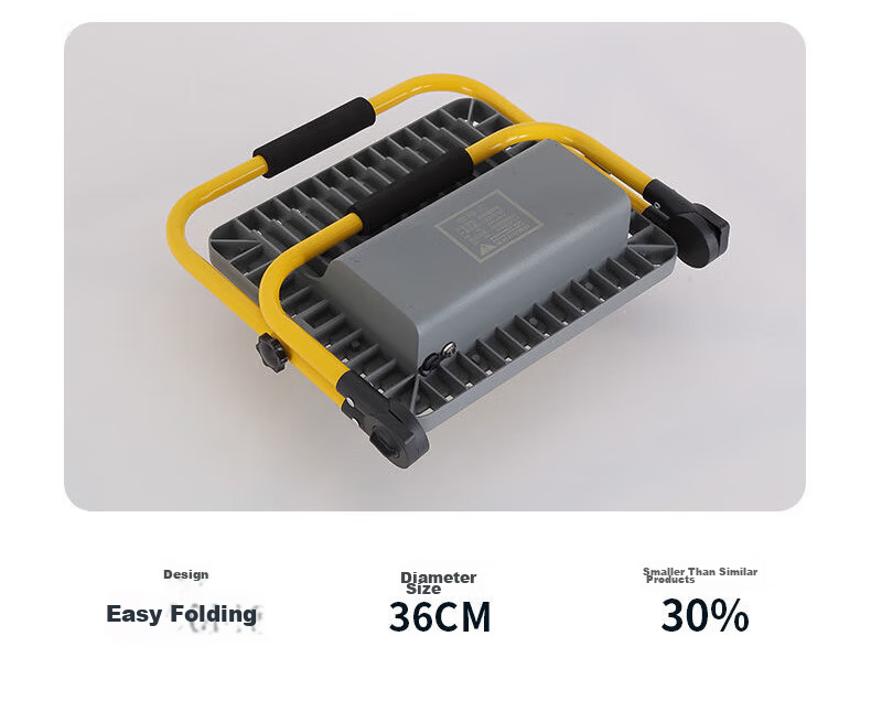 Qianzhiyi LED Rechargeable Floodlight Outdoor Waterproof Portable High-Power 200W Spotlight Handheld Construction Emergency Lighting 7