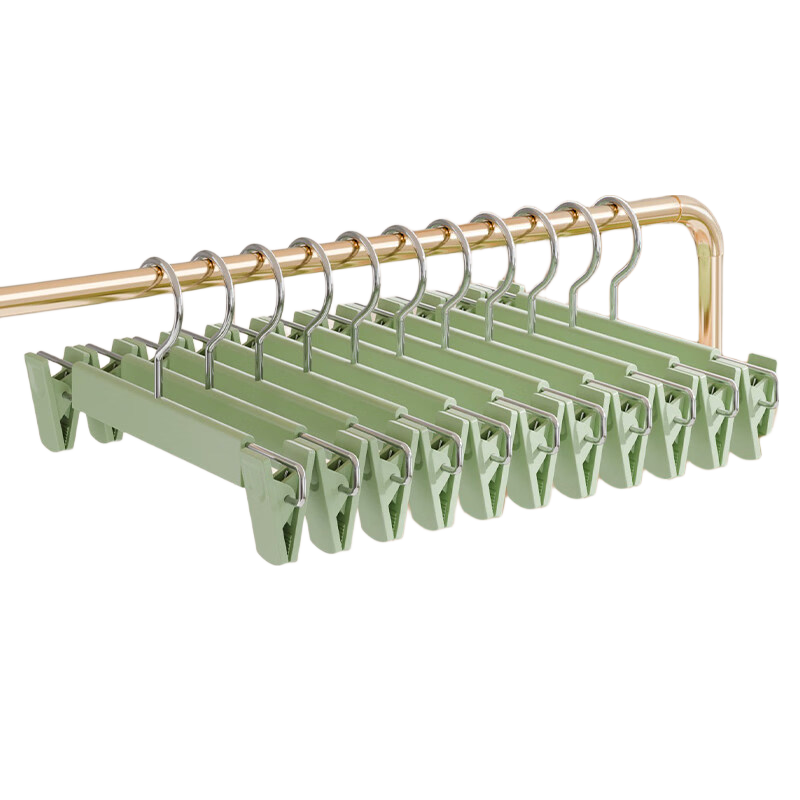 FAJIENUO Pants Hanger Clips Household Clothes Hanger with Clips for Hanging Pants Non-Marking Strong Anti-Slip JK Skirt Underwear Drying Rack