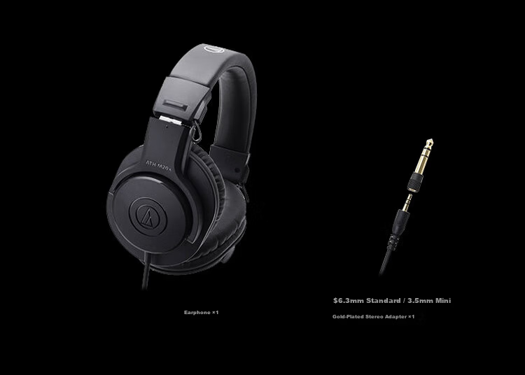 Audio-Technica ATH-M20x Entry-Level Professional Monitor Over-Ear Headphones for Live Streaming, Music Editing, Audiobooks, Holiday Gift 7