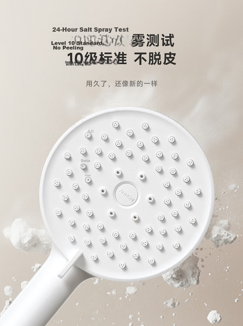 ARROW Shower Head Rainfall Bathroom Cedar Gray High Pressure Large Shower Head AE58144SPG 23