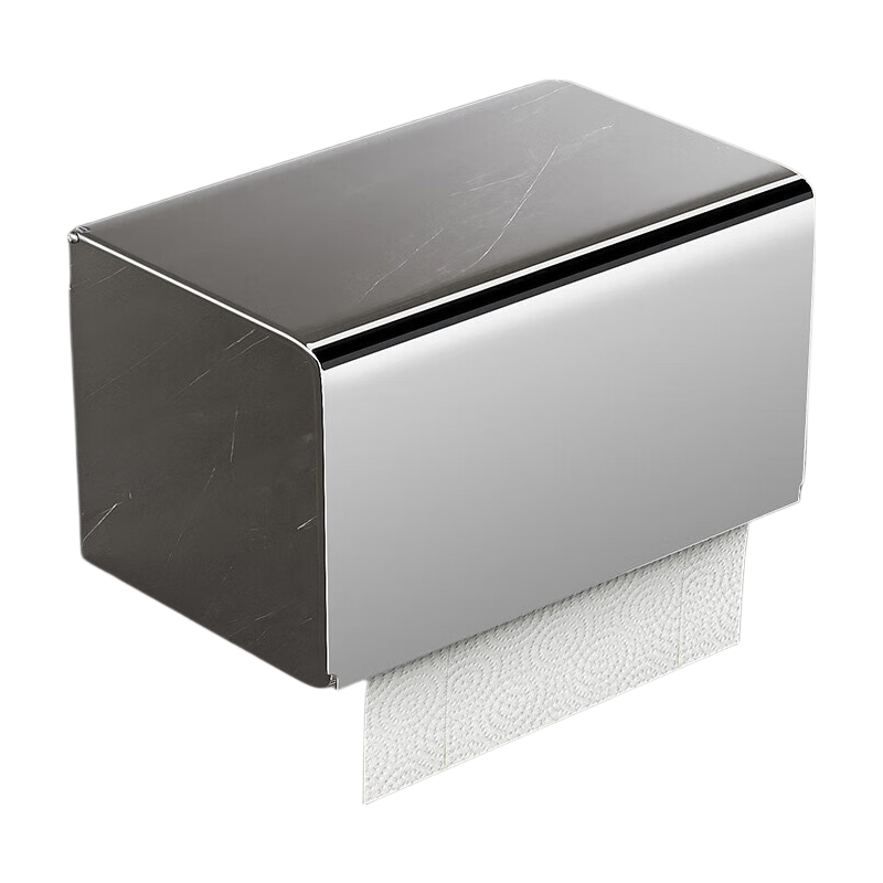 Baihan Bathroom Tissue Box Storage Rack, No Drilling Required, Toilet Paper Holder, Stainless Steel Hand-Washing Room Tissue Dispenser