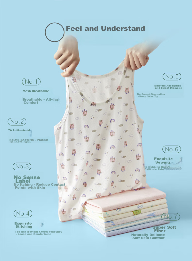 Hengyuanxiang Children's Tank Top Undershirt for Boys And Girls, Lightweight Summer Sleeveless Undershirt for Kids And Teens 2