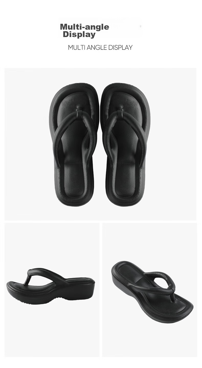 FOOTOPPO Women's Thick Sole Flip Flops Beach Sandals Summer Outdoor Wear Adult 13