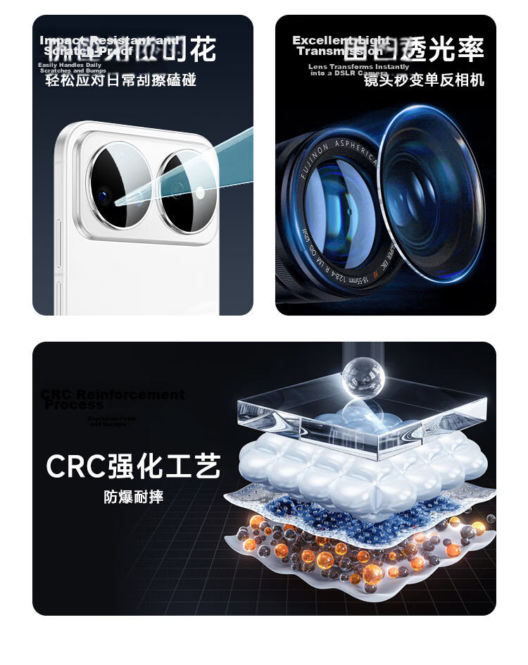 KOOLIFE [Value Pack of 2] Compatible with Huawei nova16 Pro Lens Protector Film, Rear Camera Protective Film for nova16pro, AR Anti-Reflective, Ultra-Thin, High-Definition, Drop-Resistant, Anti-Finger 5