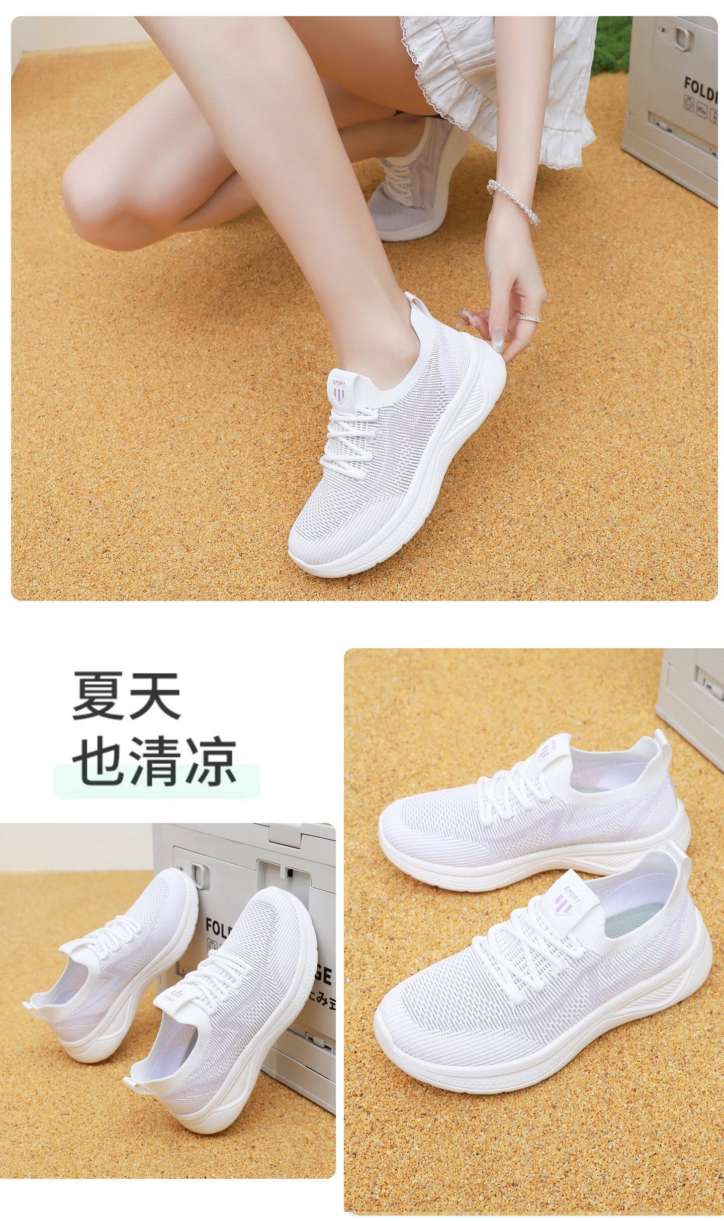 BURUIJING Summer Women's Old Beijing Cloth Shoes Mesh Breathable Mom Shoes Sports Casual Shoes 68877 Pink Size 40 28