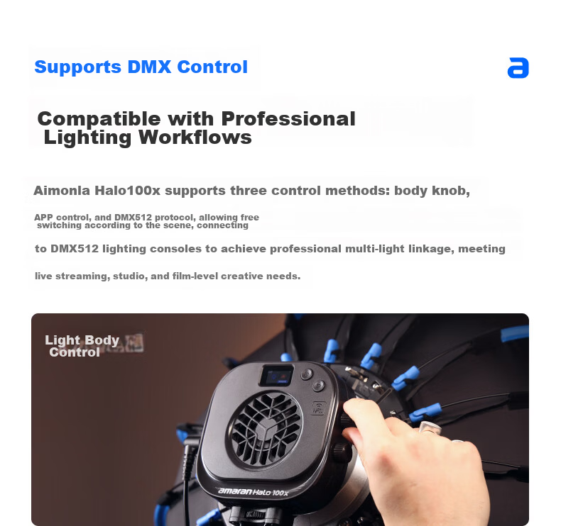 Aputure Amaran Halo 100x 100W Adjustable Color Temperature Live Streaming Photography Fill Light Professional Video Continuous Studio Light 26
