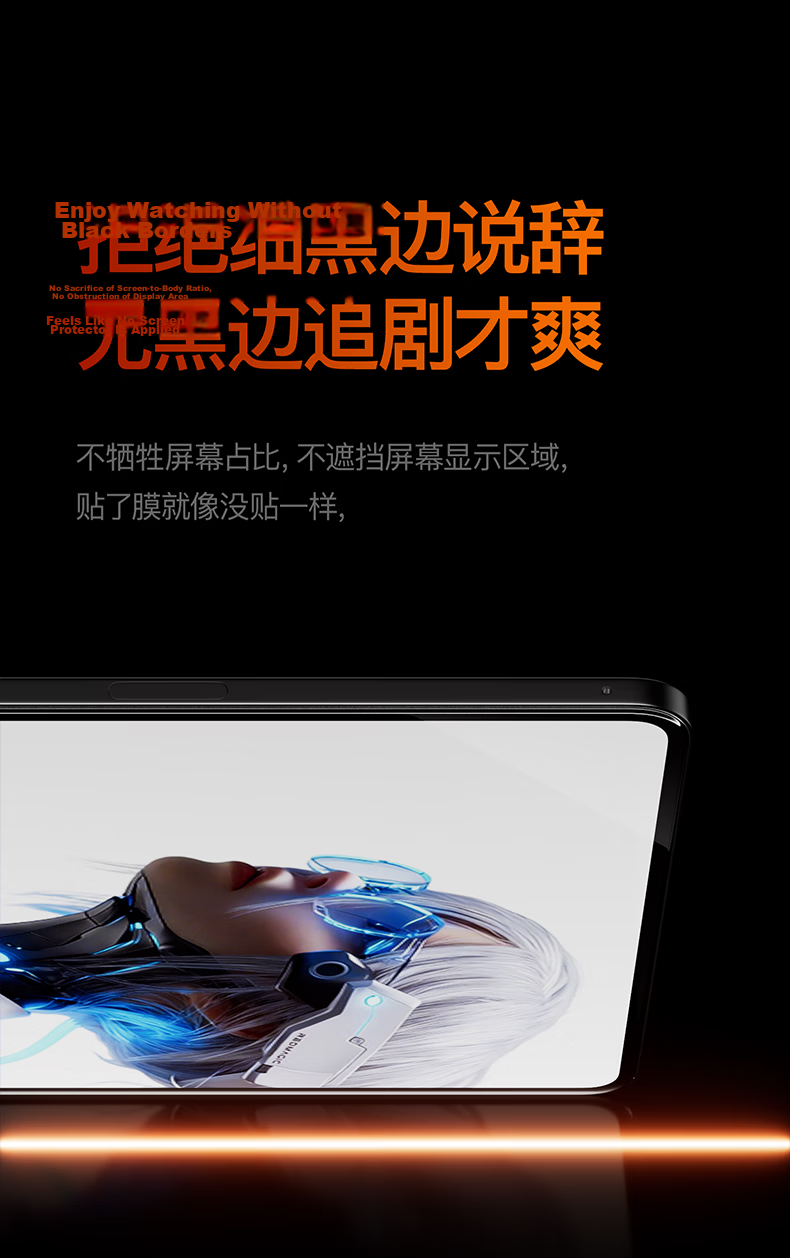 Kustar Tempered Glass Screen Protector for RedMagic Gaming Tablet 5Pro/3Pro 9.06-inch Electroplated Anti-Fingerprint High Transparency Explosion-Proof Film 11