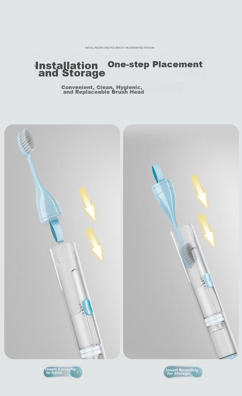 Etravel Travel Toothbrush Case And Dental Set for Adults And Children, Portable Folding Mini Toothbrush with Soft Bristles for Orthodontic Care, Blue 10