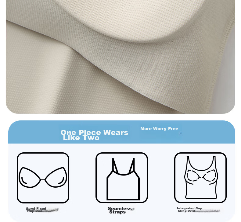 Herbal Original Color Camisole Bra Women's Seamless Invisible Back Support Innerwear Outerwear Tube Top Base Layer 2026 Summer Edition 3
