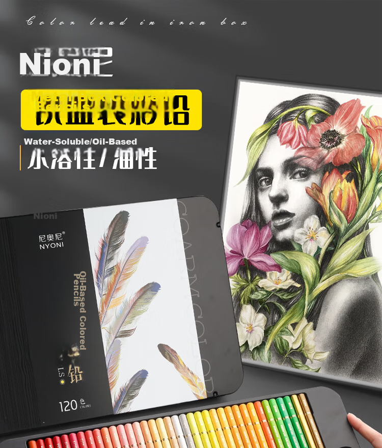 NYONI 24-Color Charcoal Pencils, Colored Sketch Pencils for Art Students, Portrait Drawing for Beginners, Quick Sketching, Student Joint Exam Art Test Professional Tools N2830 1