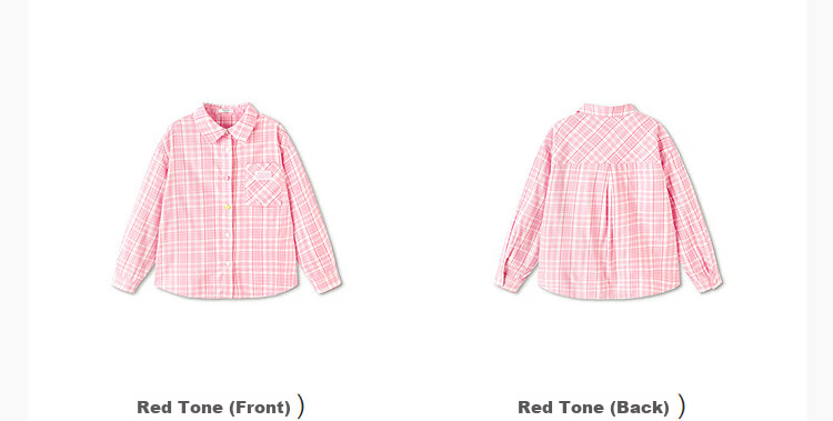 Balabala【balaOne】Kids Long Sleeve Shirt Girls 2026 Spring Plaid Fashion 10