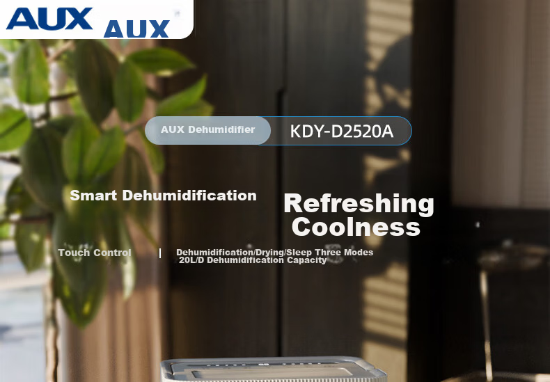 AUX Dehumidifier 20L/Day Home Use for Single Room ≤40㎡ Moisture Removal Mold Prevention Drying Machine Smart Humidity Control 24H Timer D2520A 1