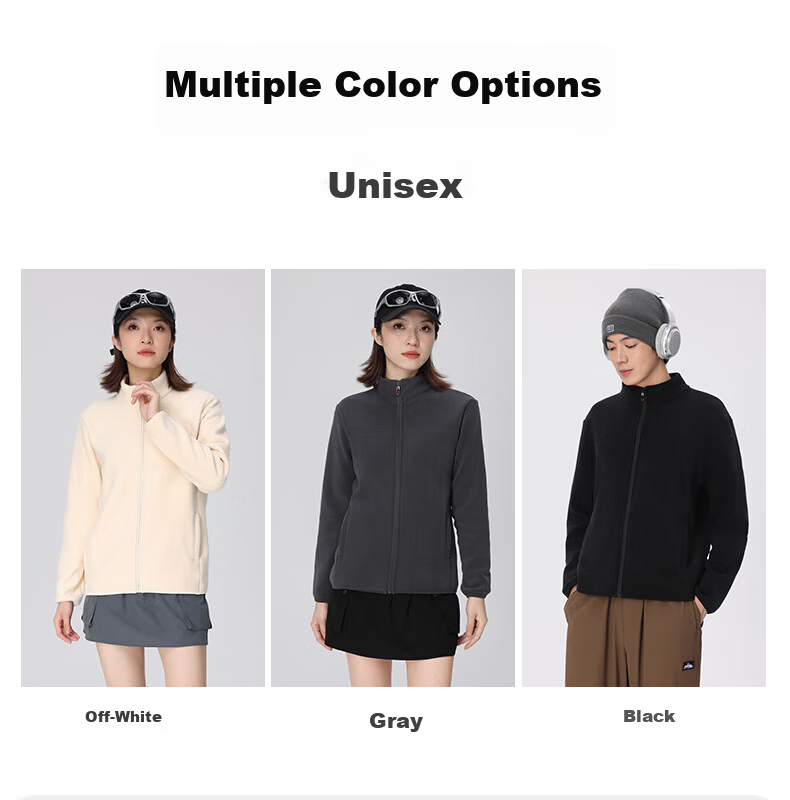 LangSha Fleece Jacket, Unisex Style, Autumn And Winter Windproof Inner Layer, Sherpa Fleece Coat, Outdoor Thickened Warm Outerwear 12
