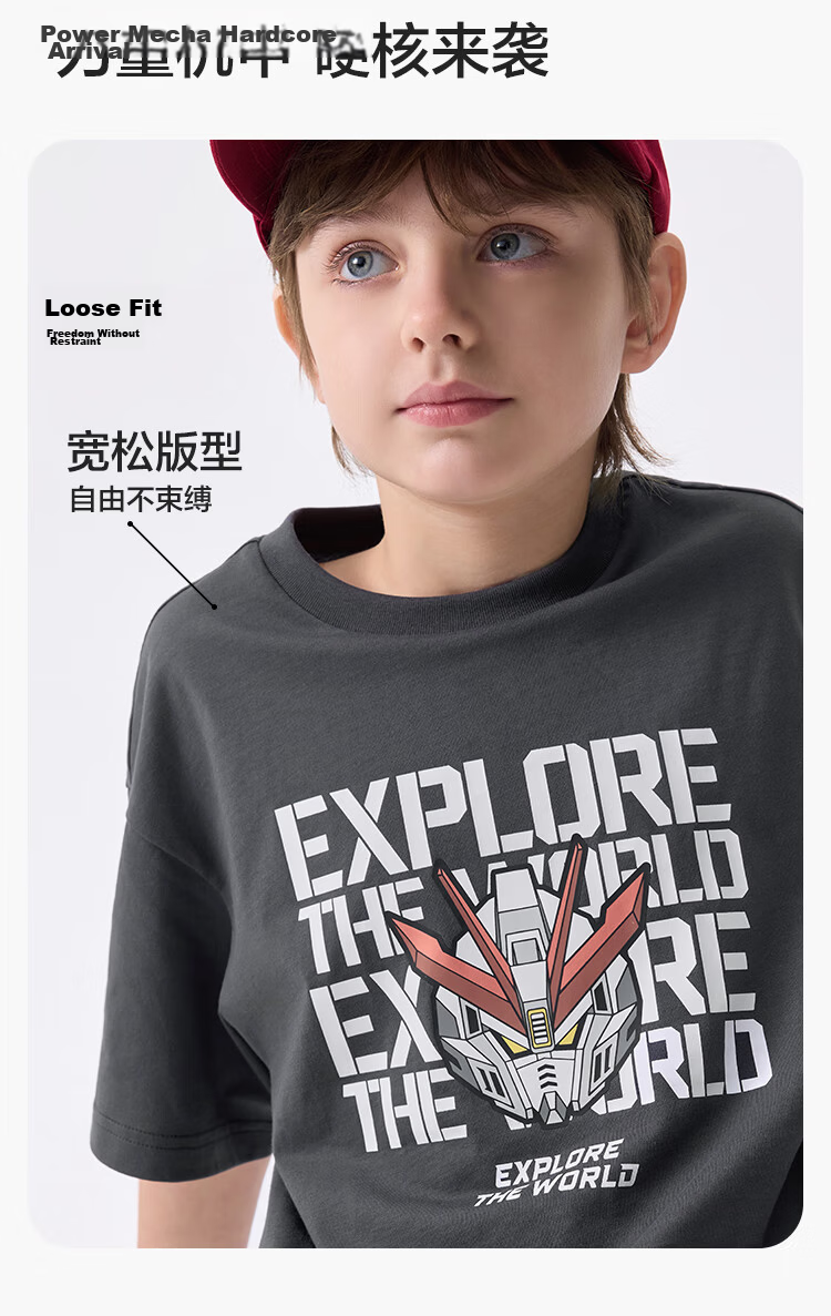 Balabala Kids Short Sleeve T-Shirt Boys Baby Summer Quick-Dry Parent-Child Base Shirt Trendy Big Kids 6