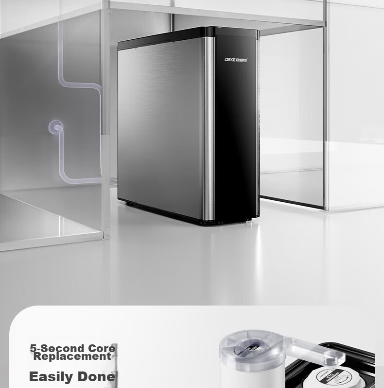 DEKEXI German Water Purifier for Home Kitchen, Pre-Filter for Tap Water, Ultrafiltration Water Purification System, Stainless Steel Water Filtration Device, Faucet 24