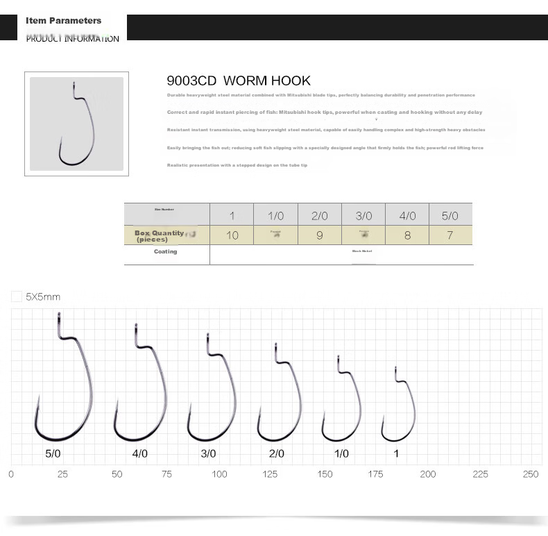 BKK Lure Fishing Hooks, Curved Handle Hooks, Texas Rig Soft Bait Hooks, Soft Lure Hooks, Fishing Tackle 5