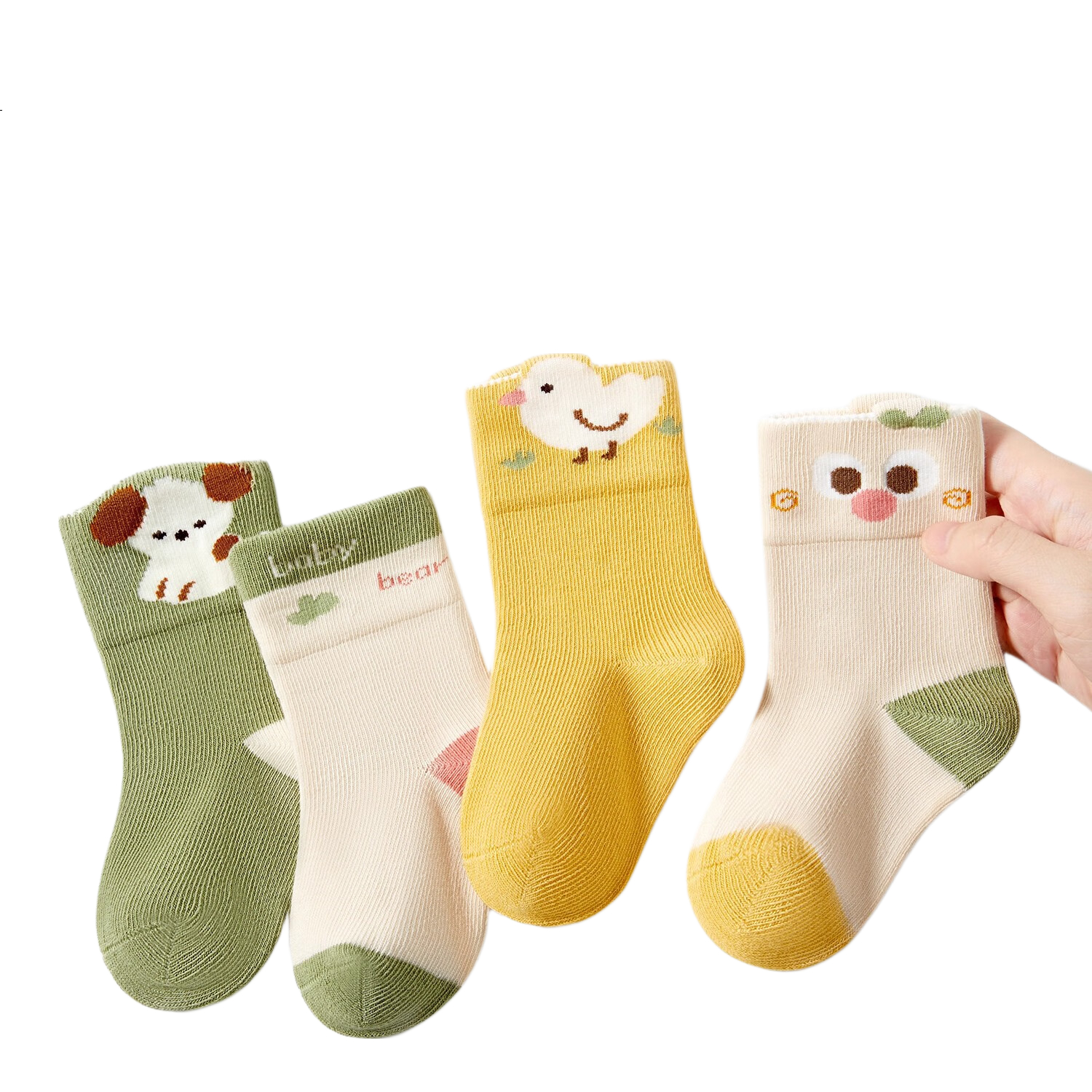 Scoornest Kids Socks Autumn Winter Pure Cotton Class A Newborn Baby Seamless Mid-Calf Socks Unisex Children Socks
