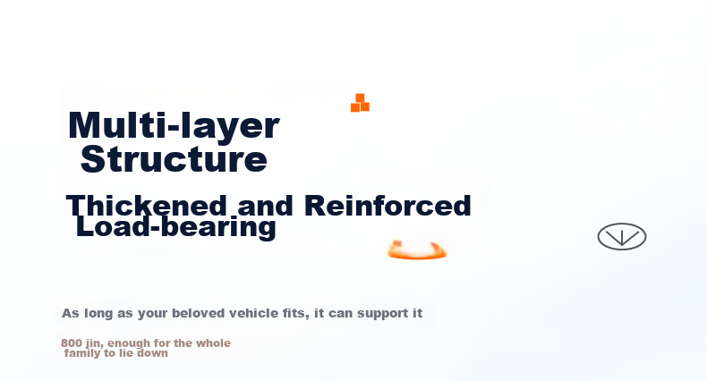 Huiduoduo Car Rear Seat Sleeping Mat Foldable Mattress Backseat Sleeping Aid Travel Cushion Support 17