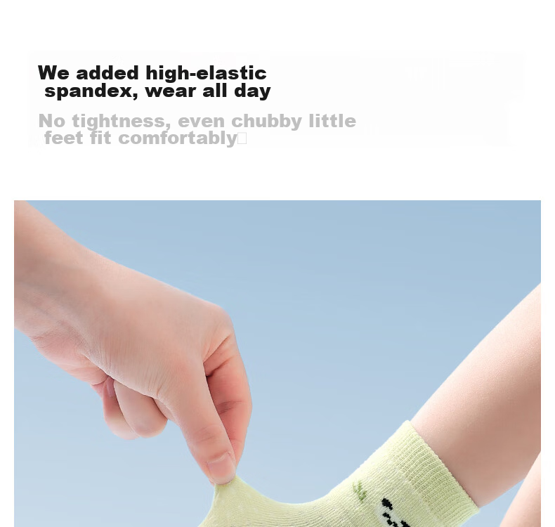Betis Baby Socks 1-3 Years Spring Summer Thin Breathable Mid-Calf Socks for Boys and Girls 19