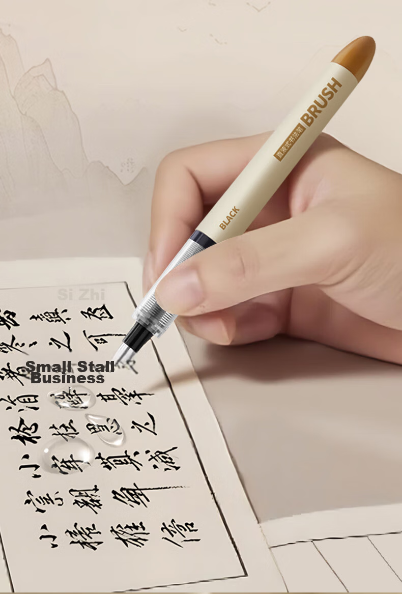 Snowhite Direct Ink Calligraphy Pen Large Regular Script Outline Soft Brush Imitation Brush Tip Practice Signature Calligraphy Painting Art Pen 12pcs Large Regular Script PM38 10