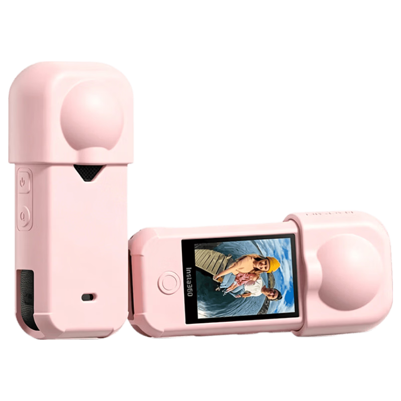 CHENSONG Insta360 X4 Air Silicone Protective Case Full Coverage Shockproof Shell Macaron Style Pink